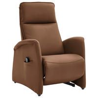 FERNSEHSESSEL in Braun  - Schwarz/Braun, Design, Leder/Kunststoff (79/114/87-176cm) - Valdera