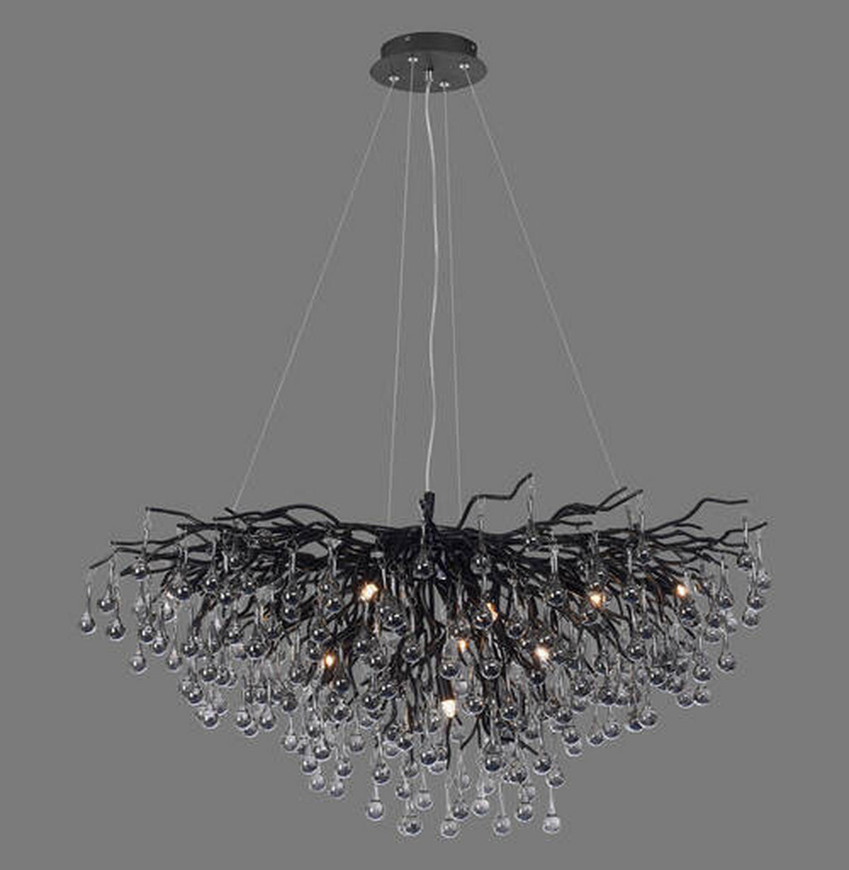 LUSTER, 100/50/250 cm  - čierna, Design, kov/plast (100/50/250cm) - Paul Neuhaus