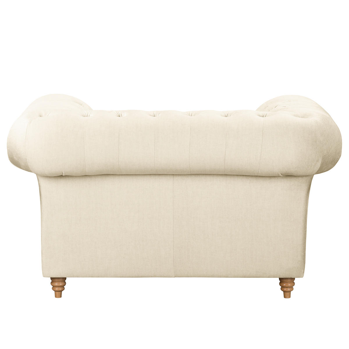 SESSEL in Mikrofaser Creme  - Creme, Design, Holz/Textil (128/75/91cm) - P & B