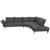 ECKSOFA in Echtleder Anthrazit  - Anthrazit/Schwarz, Design, Leder/Metall (340/272cm) - W.Schillig