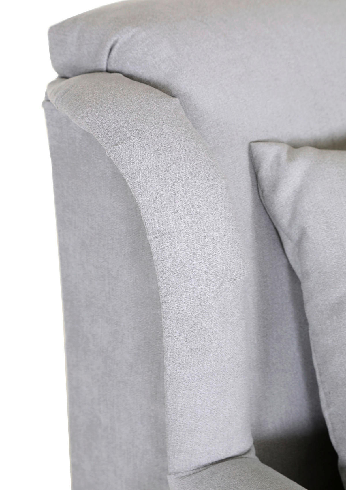 XXL-FÅTÖLJ i trä, textil ljusgrå  - ljusgrå/mörkbrun, Klassisk, trä/textil (125/102/125cm) - Livetastic