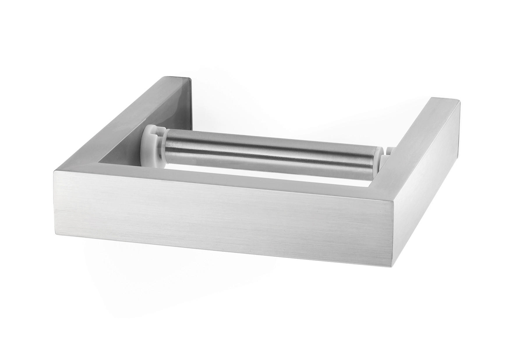 TOILETTENPAPIERHALTER - Edelstahlfarben, Basics, Metall (1,5/4,8/4,7cm) - Zack