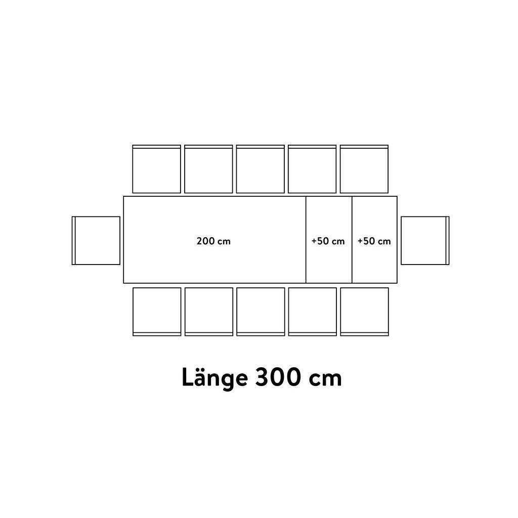 Thumbnail - Celina Home Esstisch Paris, Eiche dunkel, Holz, Metall, Eiche, rechteckig, Y-Form, 95x76x200-300 cm, ausziehbar, in vers...