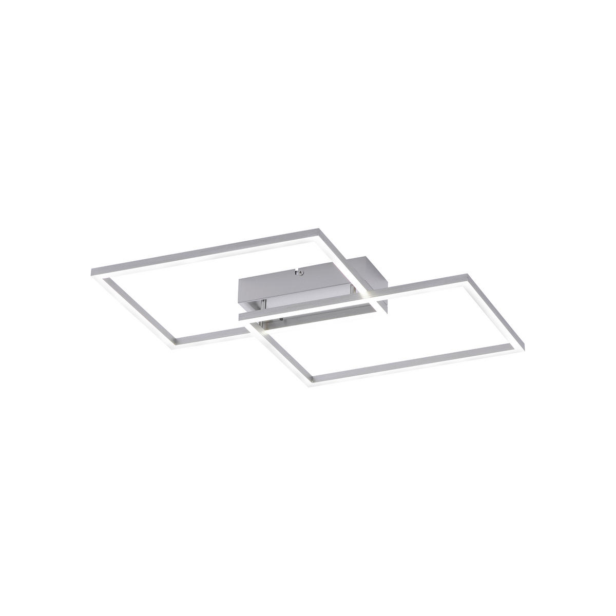 LED-DECKENLEUCHTE 50,4/42/7 cm   - Nickelfarben, Design, Kunststoff/Metall (50,4/42/7cm)