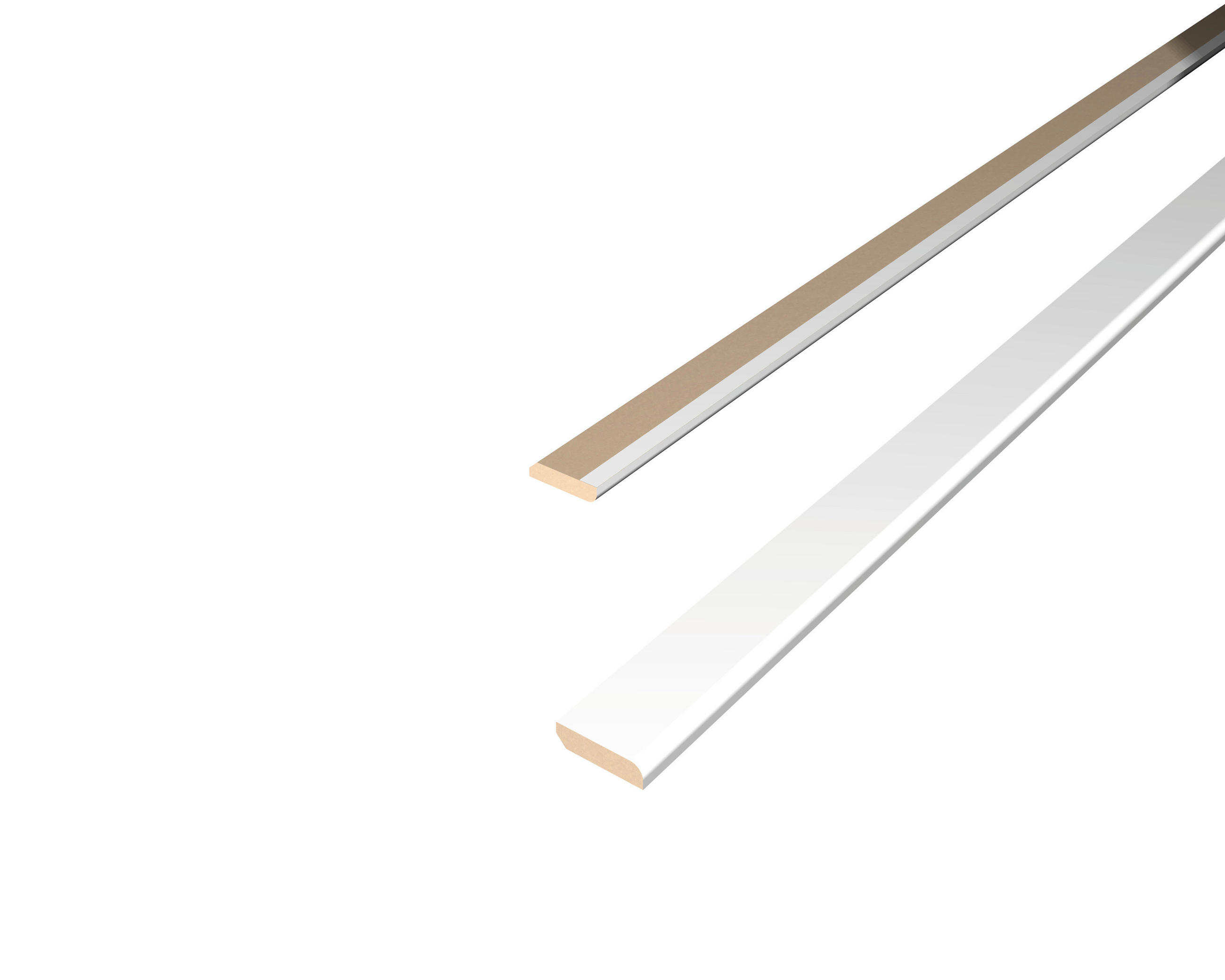 Decowall Abdeckleiste weiß  - Weiß, Basics, Naturmaterialien (240/0.6/2.5cm) - Egger Holzwerkstoffe