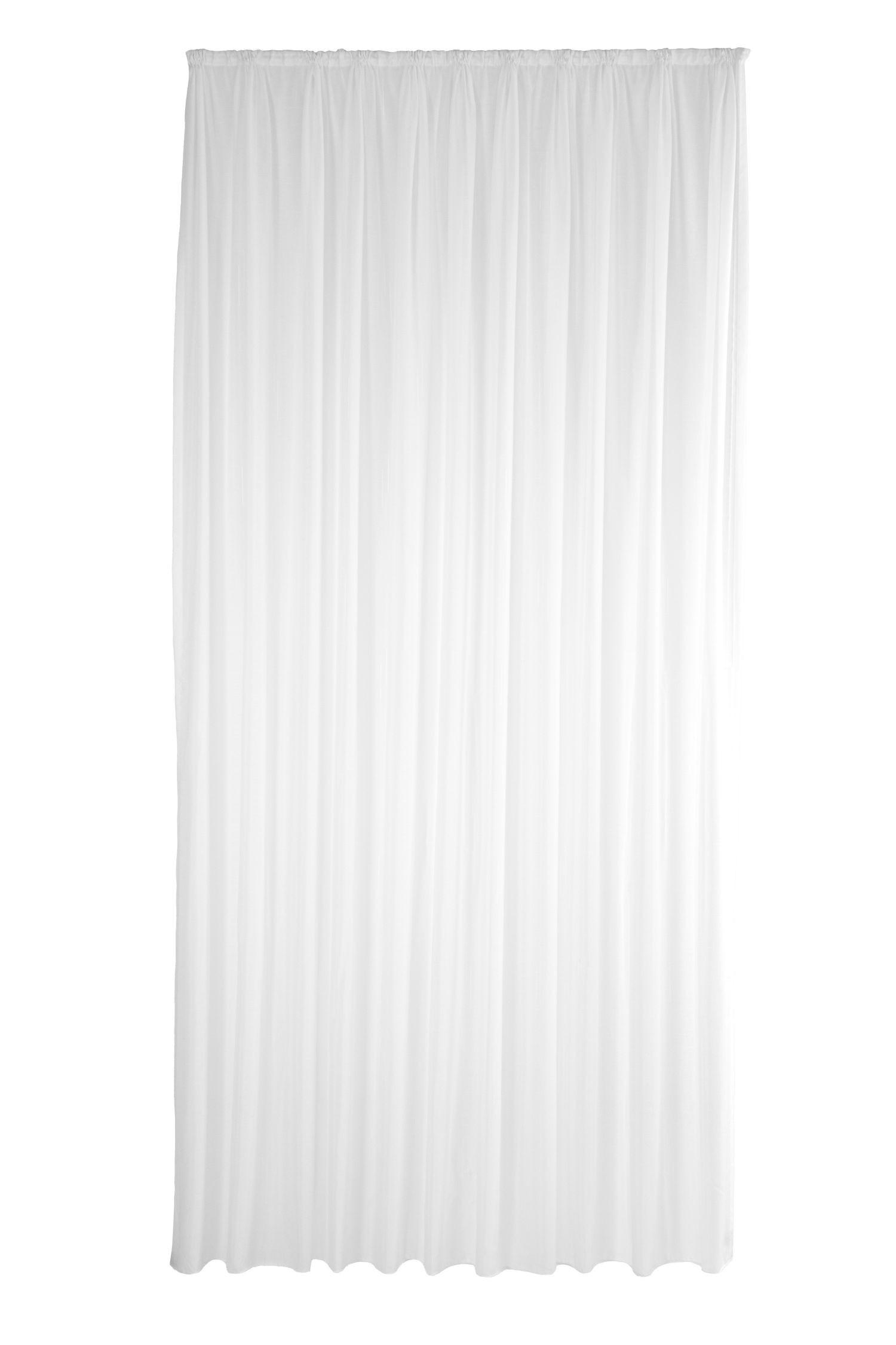 FERTIGSTORE  halbtransparent  450/160 cm   - Weiß, Basics, Textil (450/160cm)