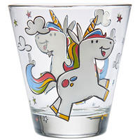 DEČJA ČAŠA  215 ml  - providno/bela, Trendi, staklo (215ml) - Leonardo