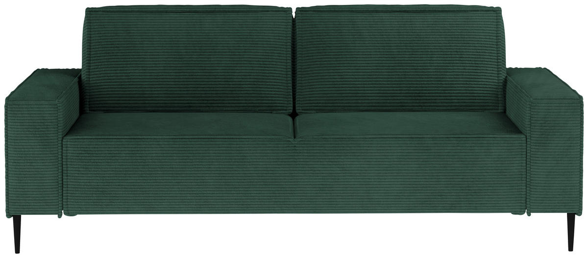 SCHLAFSOFA in Webstoff Grün  - Schwarz/Grün, Design, Textil/Metall (240/89/103cm) - Ti'me