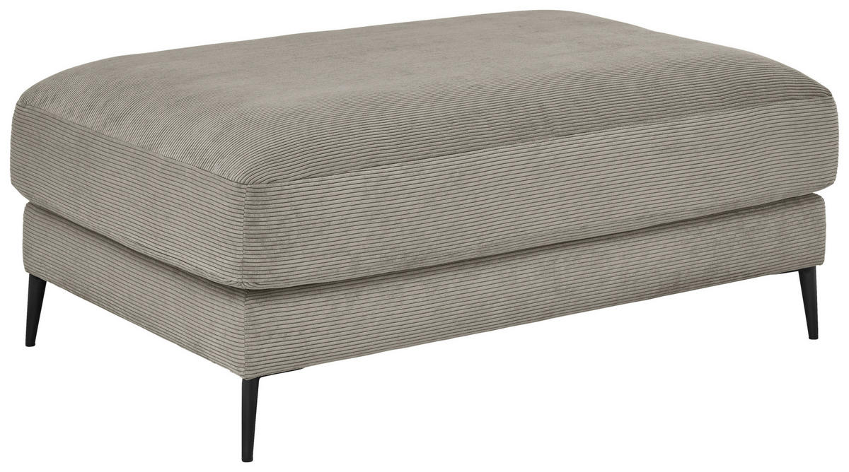 HOCKER Textil Sandfarben  - Sandfarben/Schwarz, Design, Textil/Metall (120/43/90cm) - Dieter Knoll