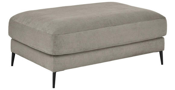 HOCKER Badia Base Feincord Sandfarben  - Sandfarben/Schwarz, Design, Textil/Metall (120/43/90cm) - Dieter Knoll