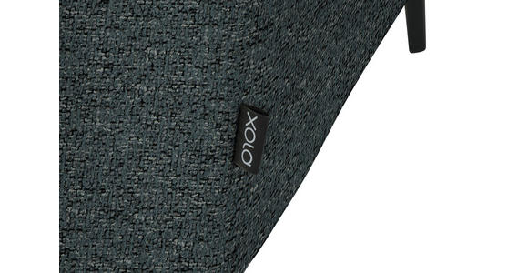 ECKSOFA in Struktur Dunkelgrau 205/280 cm - Dunkelgrau/Schwarz, Design, Textil/Metall (205/280cm) - Xora