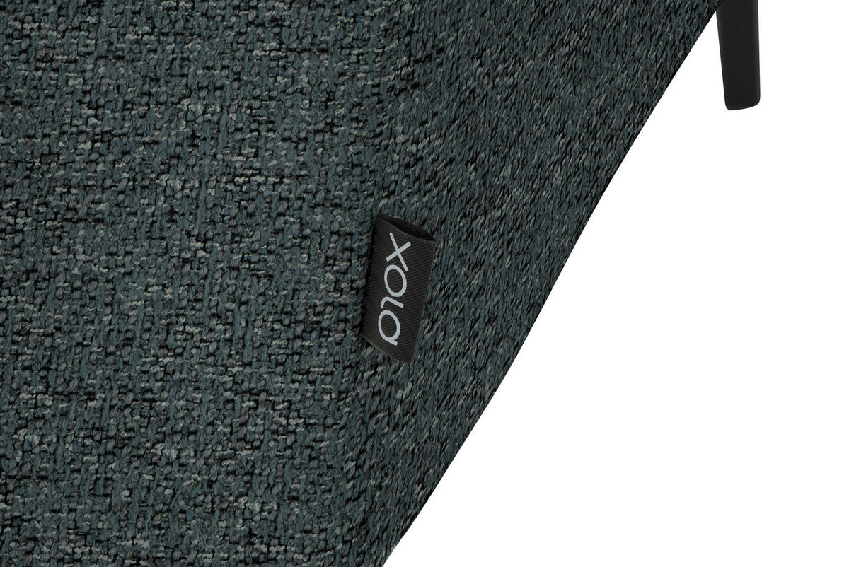 ECKSOFA in Struktur Dunkelgrau  205/280 cm  - Dunkelgrau/Schwarz, Design, Textil/Metall (205/280cm) - Xora