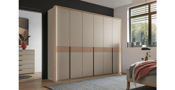 DREHTÜRENSCHRANK  in Taupe, Eichefarben  - Taupe/Eichefarben, Design, Holz/Holzwerkstoff (299,2/229,4/59,5cm) - Dieter Knoll