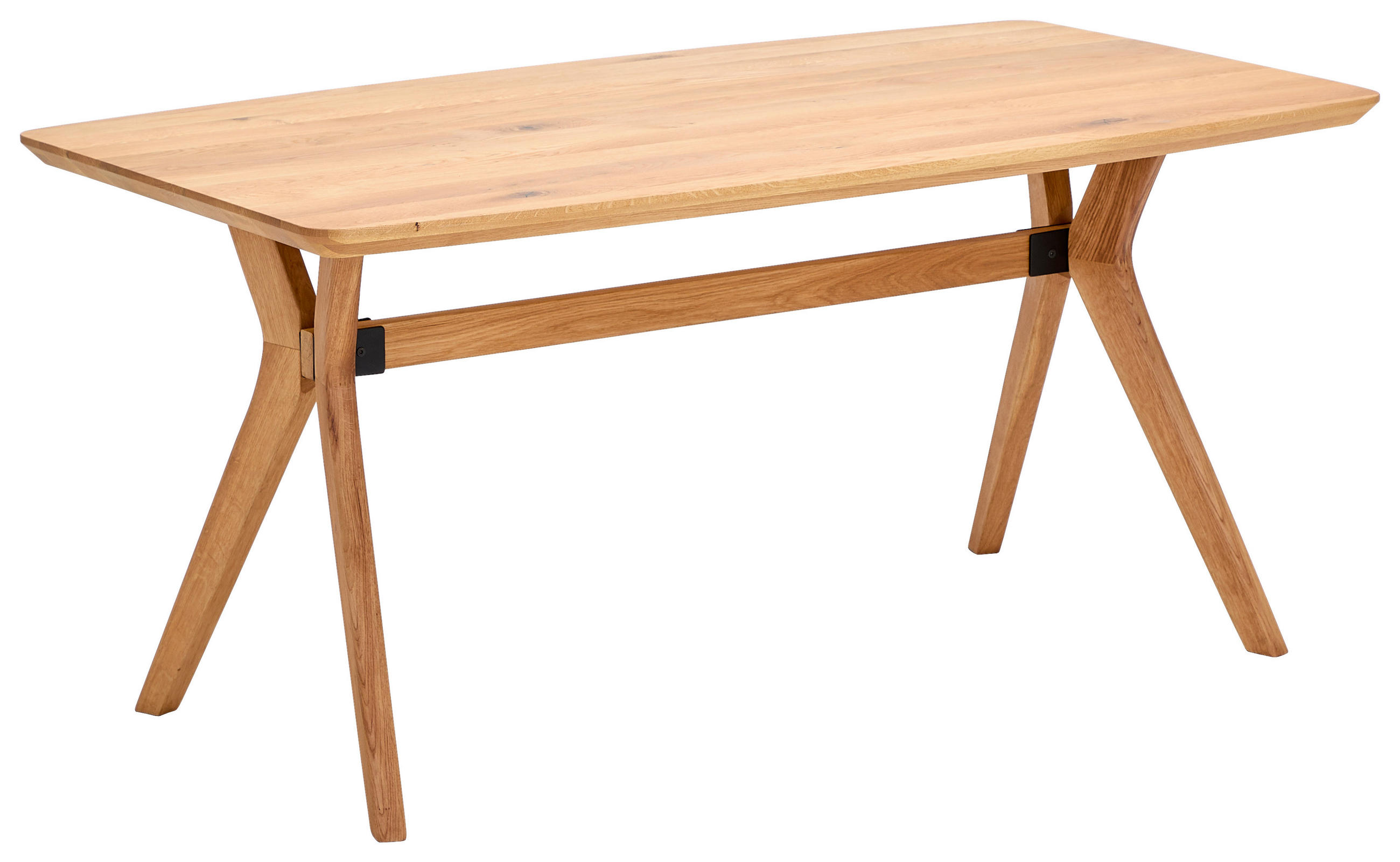 ESSTISCH Eiche massiv rechteckig Eichefarben  - Eichefarben, Design, Holz (160/90/75cm) - Linea Natura