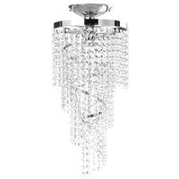 DECKENLEUCHTE    25/55/25 cm  - Chromfarben, Design, Glas/Metall (25/55/25cm)