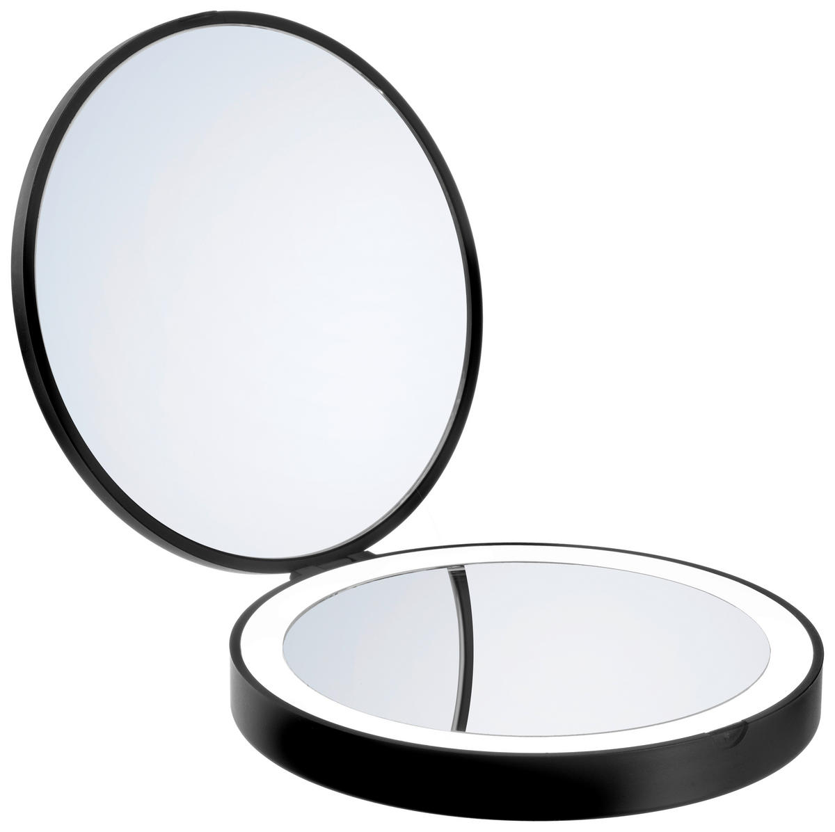 KOSMETICKÉ ZRCADLO, 12 cm - černá, Basics, plast (12cm) - Smedbo