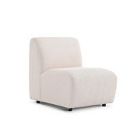 SESSEL in Bouclé Weiß  - Schwarz/Weiß, Design, Kunststoff/Textil (63/77/88cm) - Livetastic