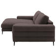 ECKSOFA  in Flachgewebe Hellbraun  177/253 cm  - Hellbraun/Schwarz, Design, Textil/Metall (177/253cm) - Dieter Knoll