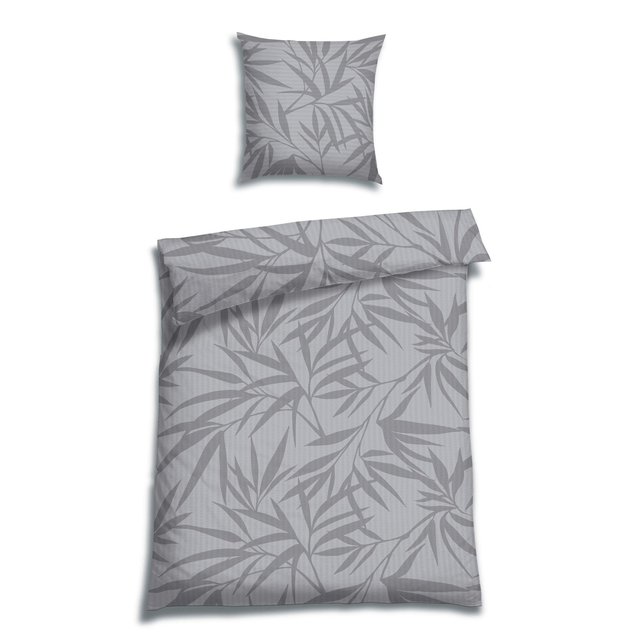 BETTWÄSCHE Seersucker 155/220 cm  - Hellgrau, Basics, Textil (155/220cm) - Florella