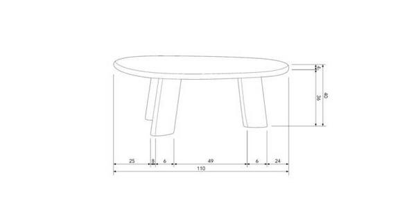 COUCHTISCH Mangoholz massiv 110/60/40 cm organisch Walnussfarben  - Walnussfarben, KONVENTIONELL, Holz (110/60/40cm) - Carryhome