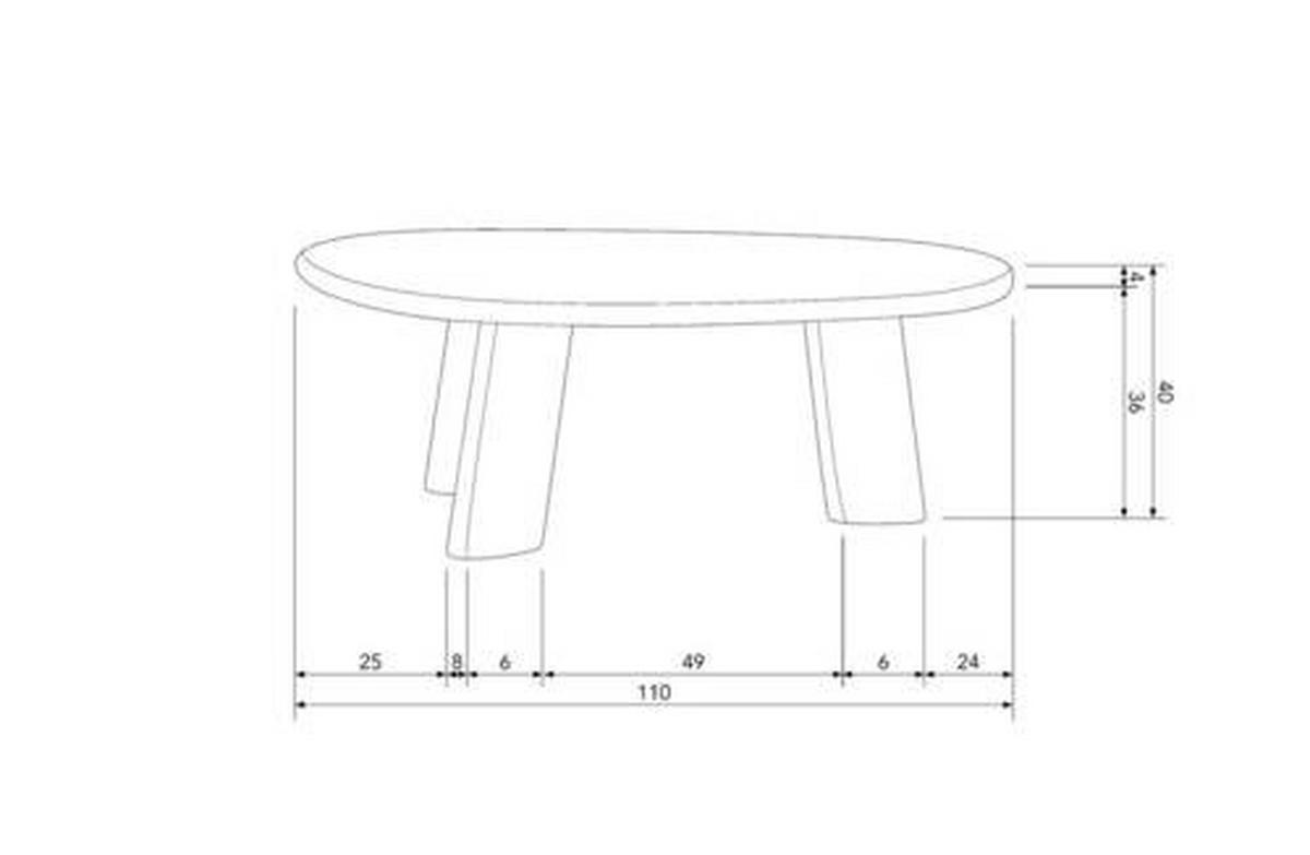 COUCHTISCH in Holz 110/60/40 cm  - Walnussfarben, Design, Holz (110/60/40cm) - Livetastic