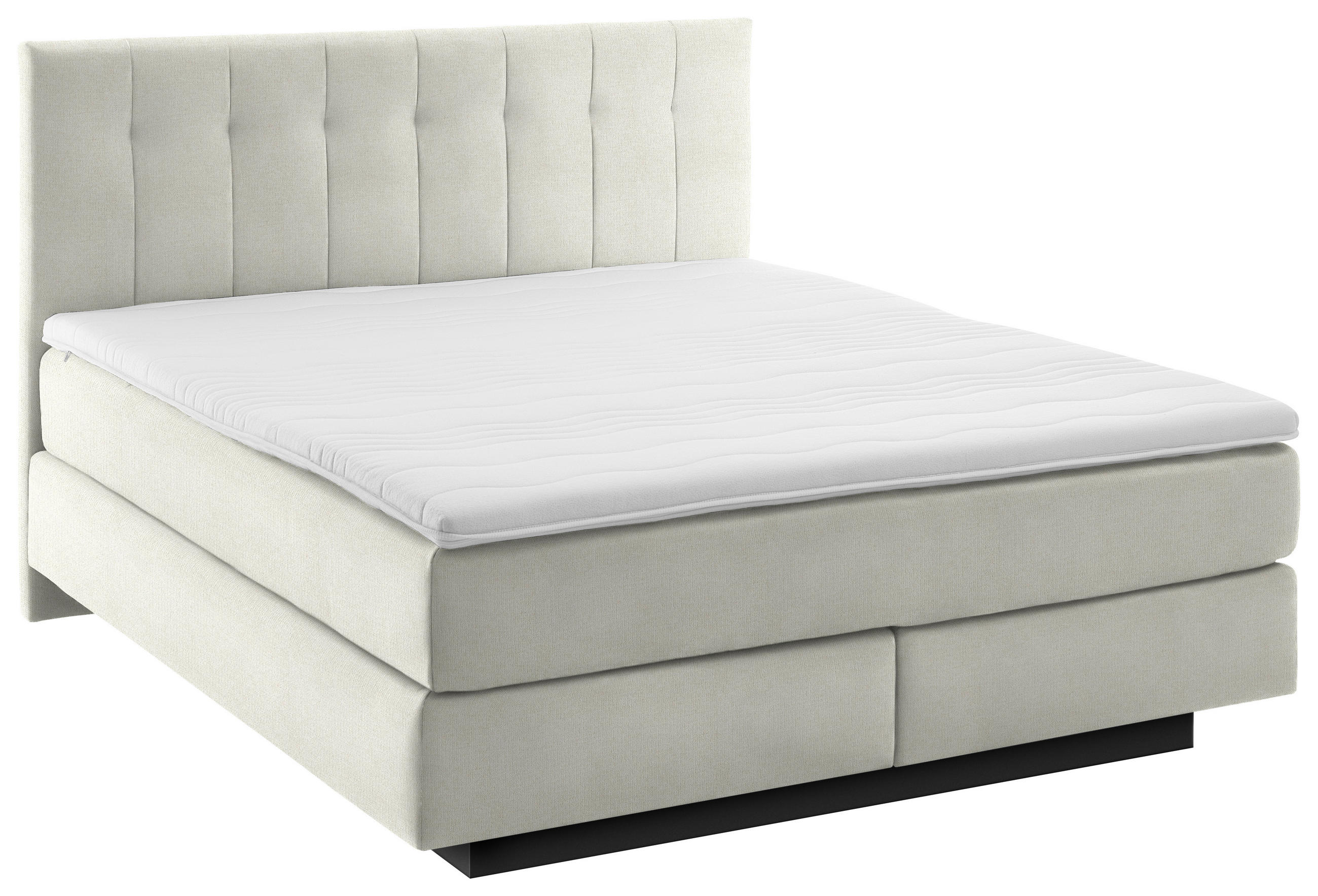 BOXSPRINGBETT 200/200 cm  in Naturfarben  - Schwarz/Naturfarben, Modern, Holzwerkstoff/Kunststoff (200/200cm) - Beldomo - Sleep