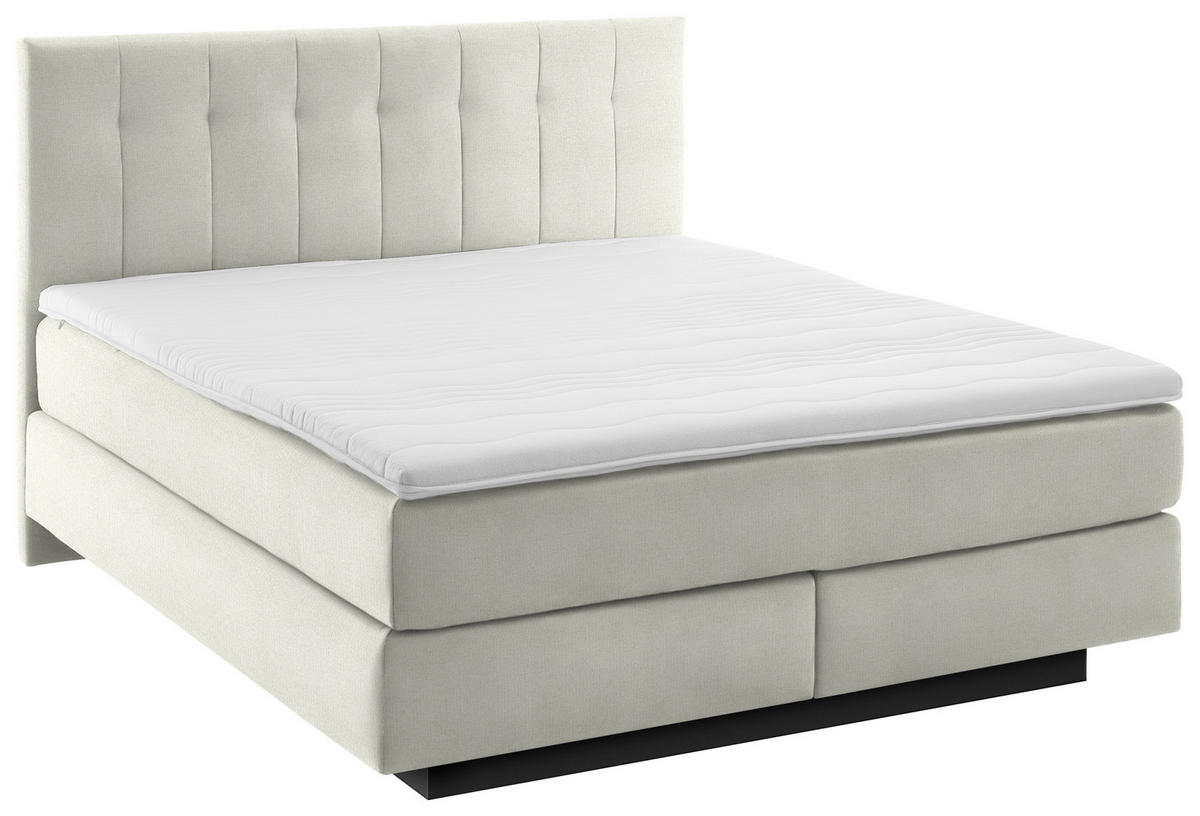 BOXSPRINGBETT 160/200 cm  in Naturfarben  - Schwarz/Naturfarben, Modern, Holzwerkstoff/Kunststoff (160/200cm) - Beldomo - Sleep