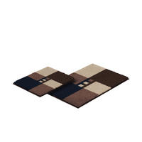 BADEMATTENSET Grund Braun  - Braun, Basics, Kunststoff/Textil - Grund
