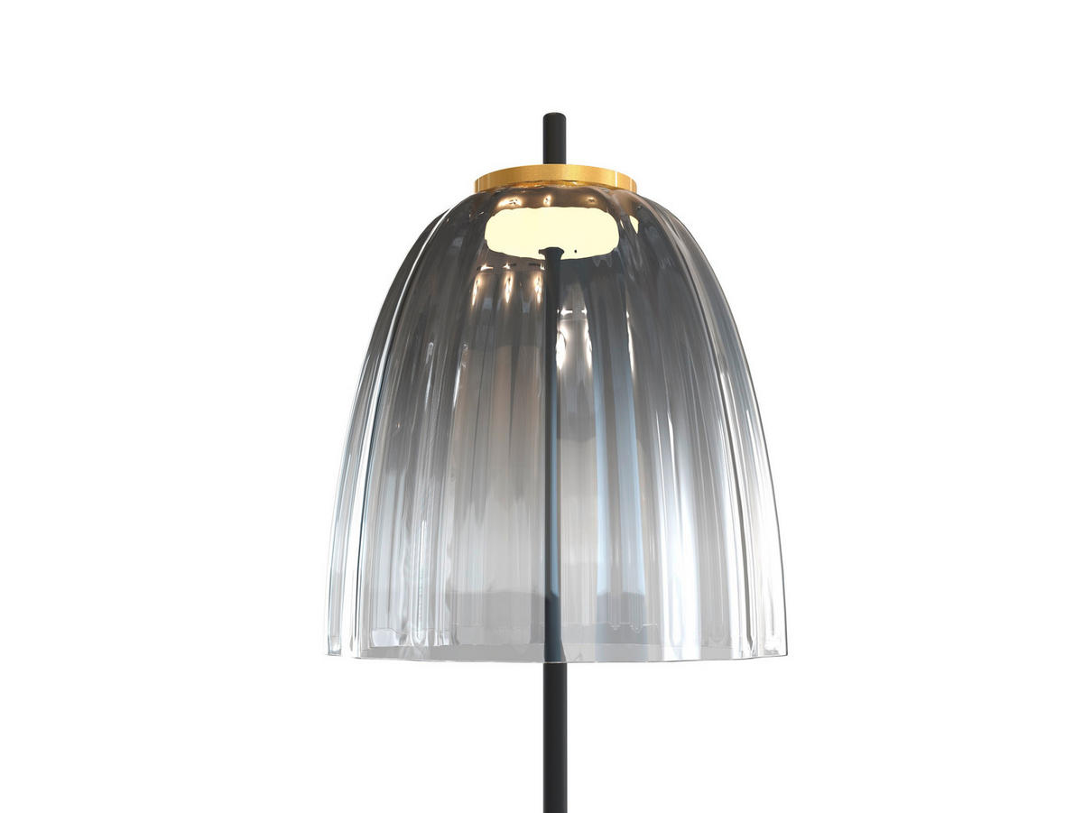LED-STEHLEUCHTE Valence 30/150 cm  - Goldfarben/Schwarz, Design, Glas/Metall (30/150cm) - Wofi