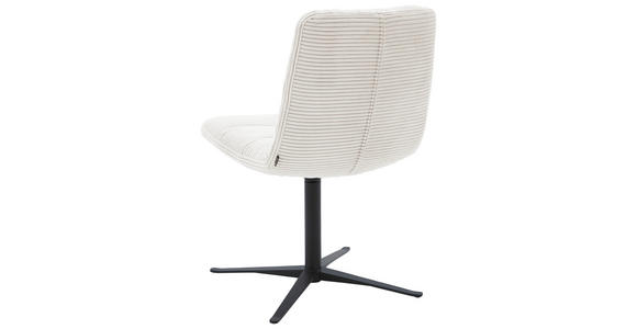 STUHL - Creme/Schwarz, Design, Textil/Metall (52/88/66cm) - Dieter Knoll