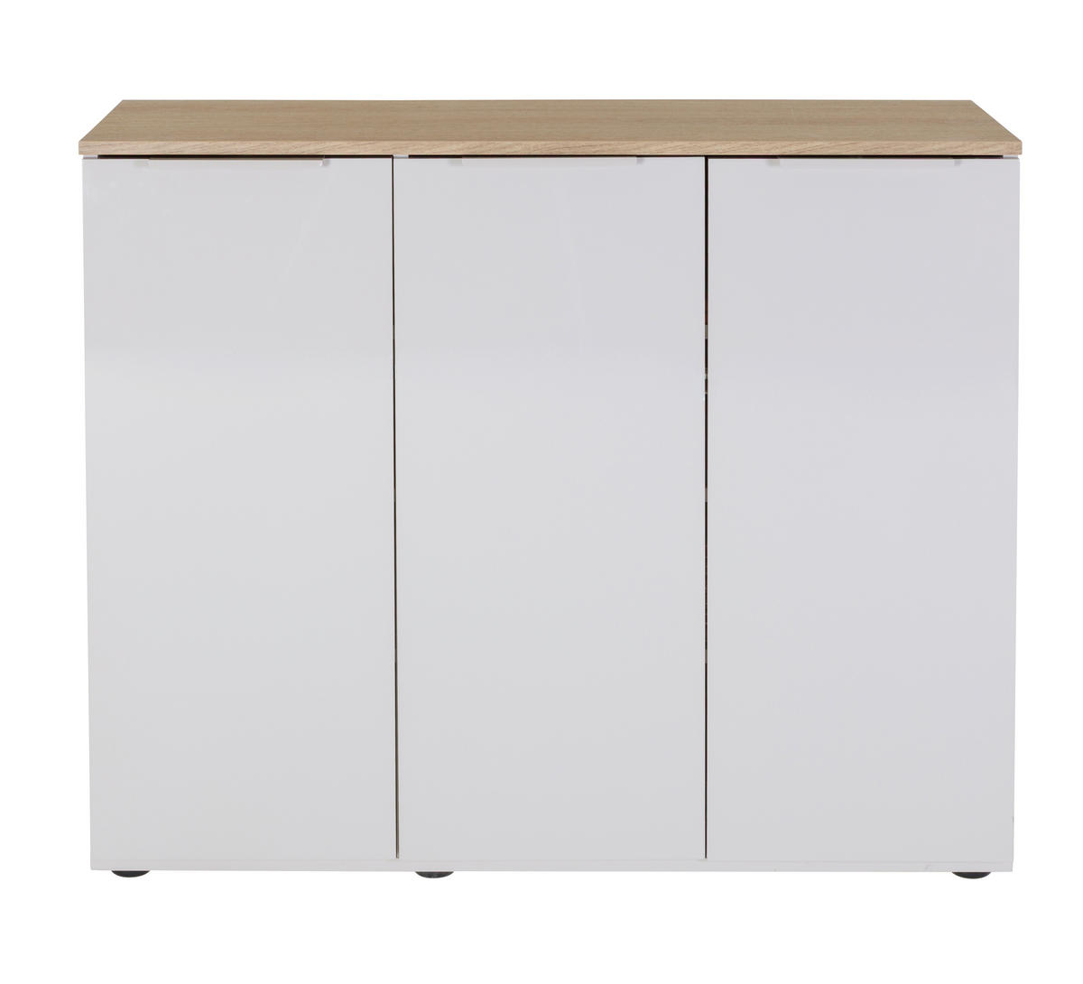 KOMODA, barve hrasta, kašmir  - kašmir/črna, Moderno, kovina/umetna masa (103,2/88,5/35,5cm) - Xora