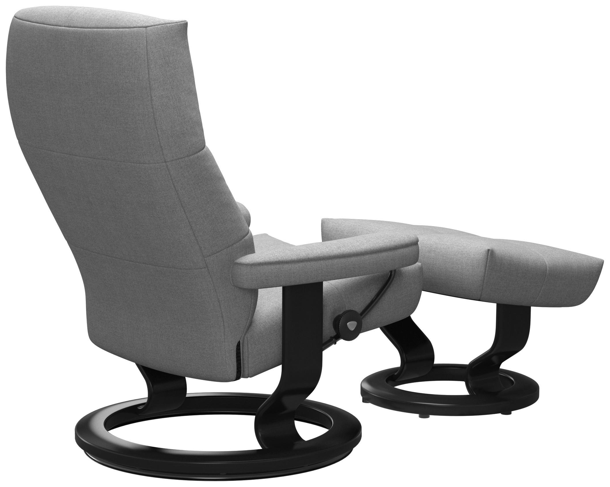 RELAXSESSELSET beschichtet Relaxfunktion    - Hellgrau/Schwarz, Design, Holz/Textil (75/101/73cm) - Stressless