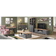 TV-ELEMENT Holzwerkstoff Eiche Artisan  - Graphitfarben/Eiche Artisan, ROMANTIK / LANDHAUS, Holzwerkstoff/Metall (193/54/51cm) - Hom`in