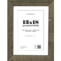 BILDERRAHMEN in Wengefarben  - Wengefarben, Basics, Holzwerkstoff (16,2/21,2/2,7cm)
