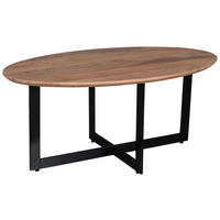 COUCHTISCH in Holz, Metall  - Schwarz/Naturfarben, Design, Holz/Metall (105/45/60cm) - MID.YOU