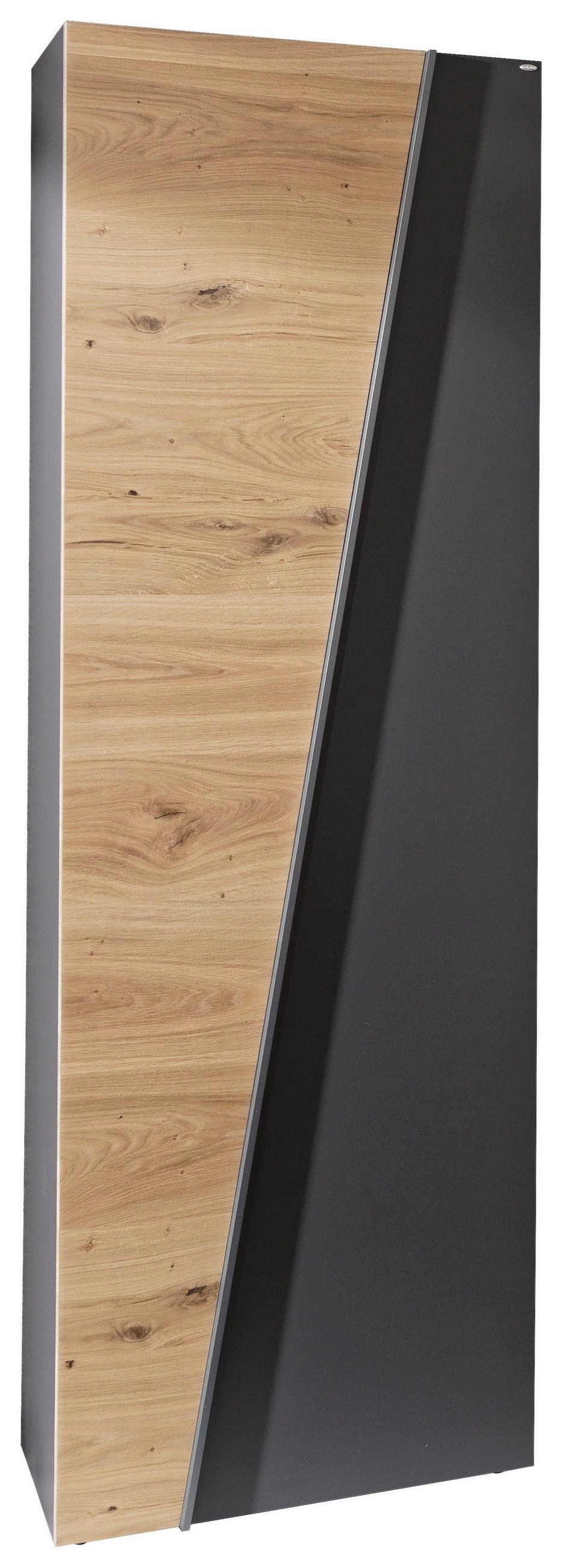 GARDEROBENSCHRANK  in 63,8/202/42,3 cm  - Wildeiche/Graphitfarben, Natur, Holz/Holzwerkstoff (63,8/202/42,3cm) - Voglauer