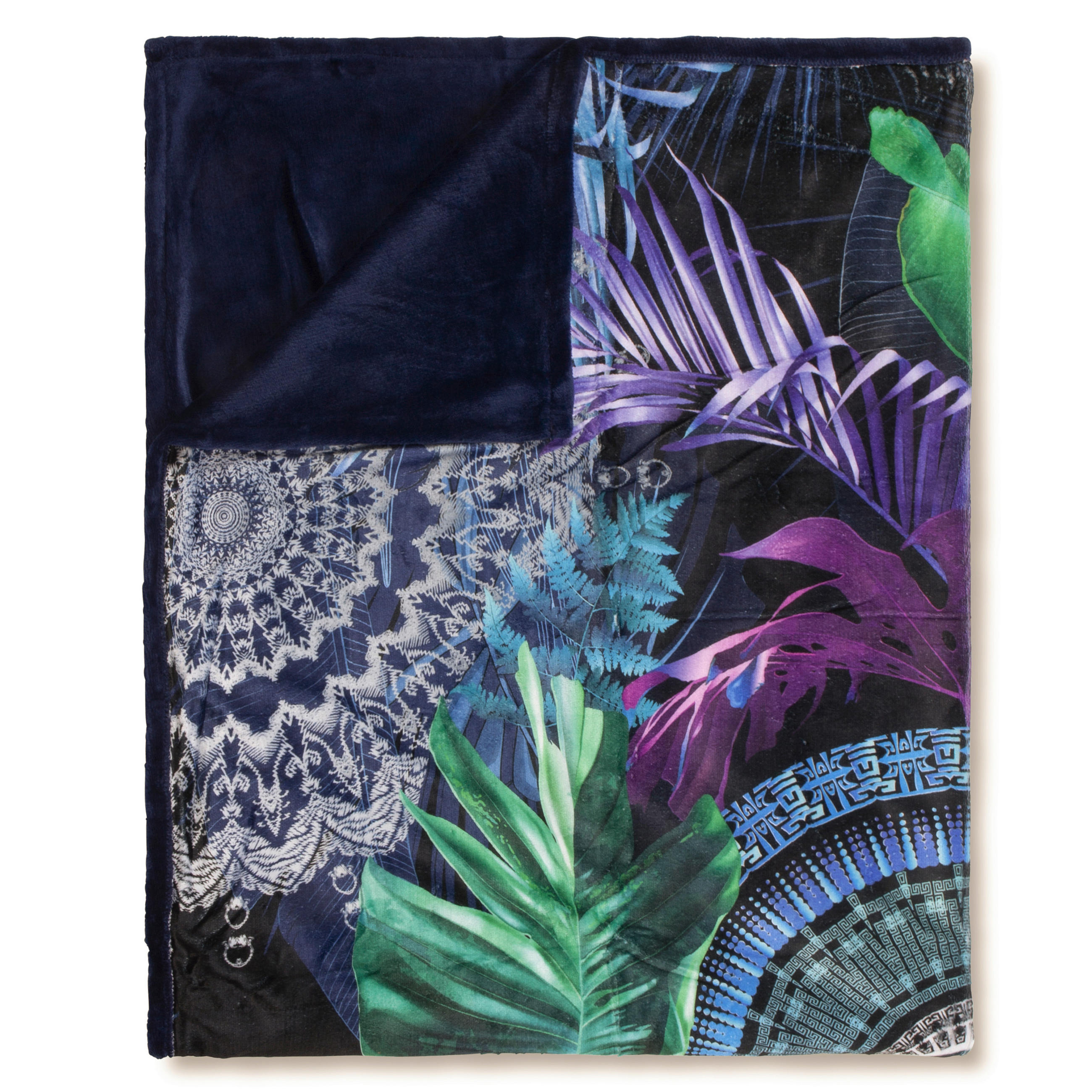 PLAID 130/160 cm  - Blau/Dunkelblau, Trend, Textil (130/160cm)