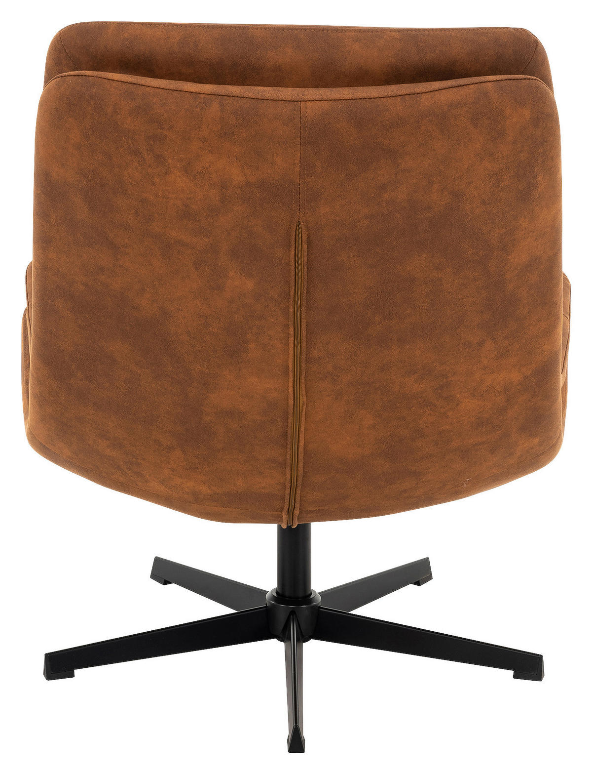 SESSEL in Webstoff Cognac  - Cognac/Schwarz, MODERN, Textil/Metall (81/91/94cm) - Livetastic