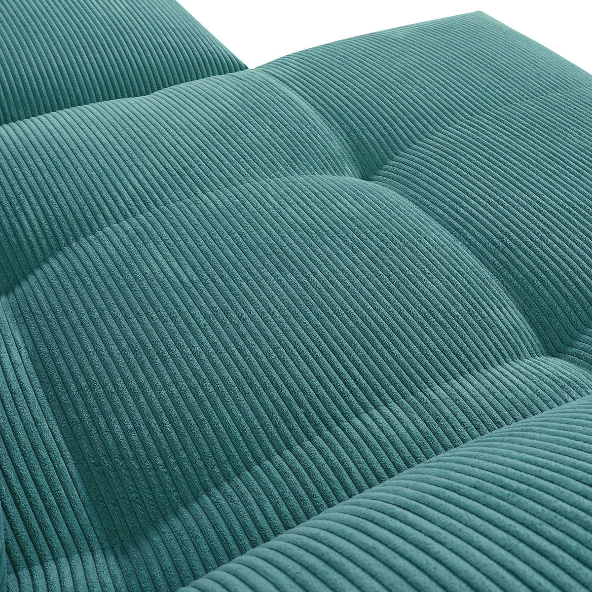 ECKSOFA in Cord Petrol  - Petrol/Schwarz, Konventionell, Textil/Metall (176/311cm) - Carryhome