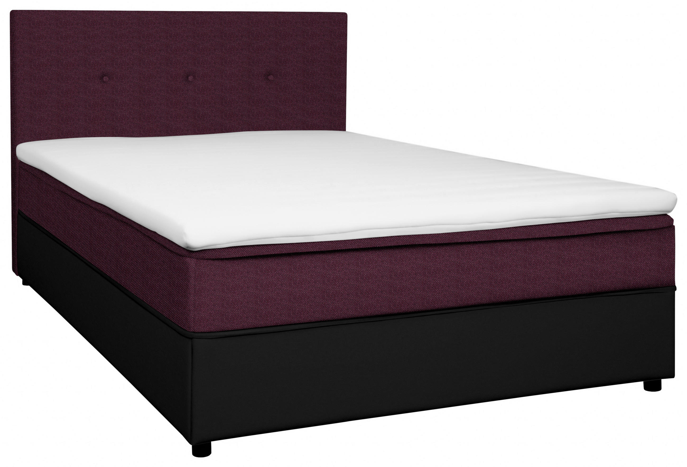 BOX-ÁGY 120/200 cm  fekete, feketeszeder  - fekete/feketeszeder, Konventionell, textil/fa (120/200cm) - Carryhome