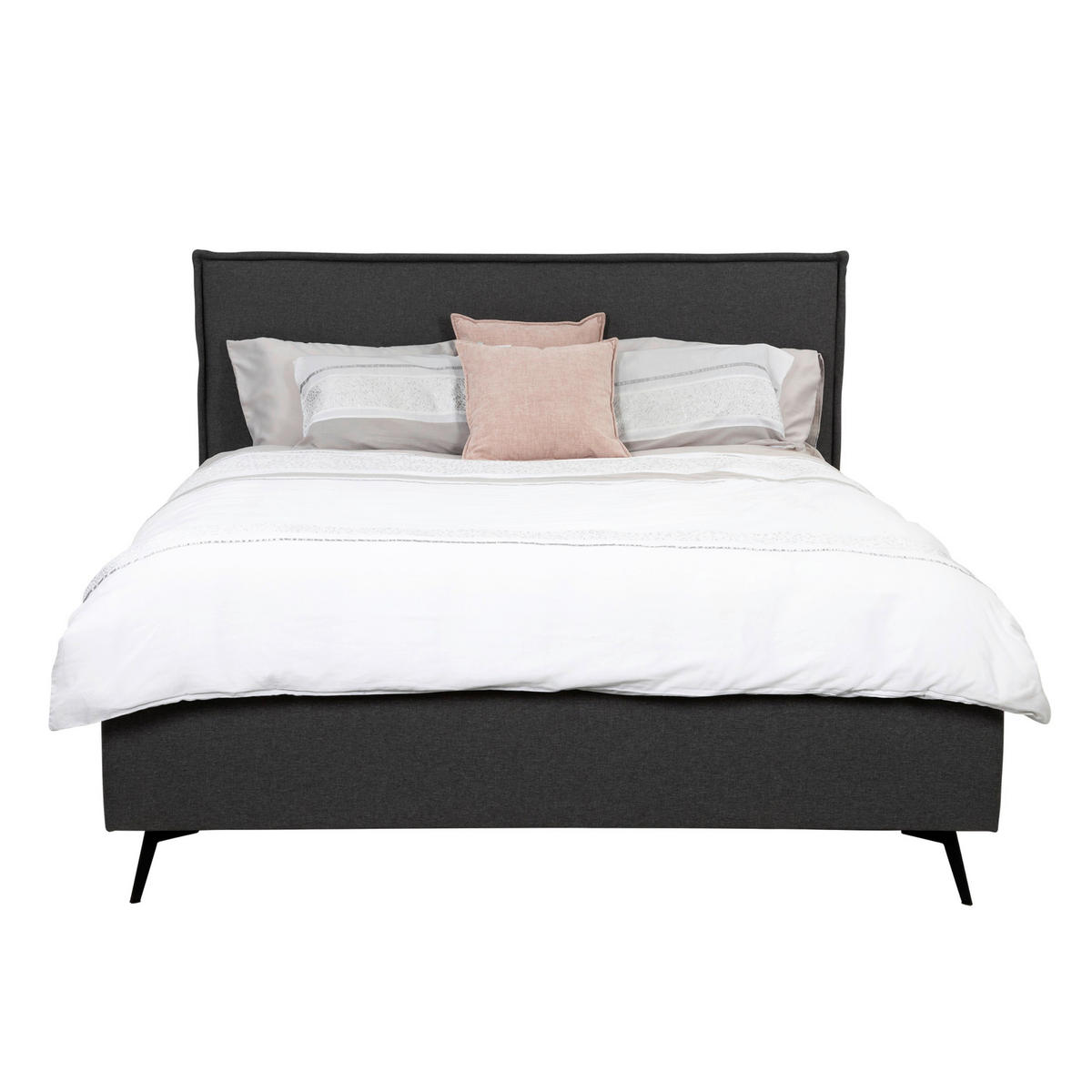 POLSTERBETT Anthrazit 200/200 cm  - Anthrazit, MODERN, Holz/Textil (200/200cm) - MID.YOU