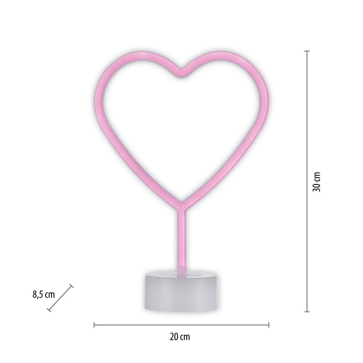 OKRASNA LED-SVETILKA   /1 lm/// - pink, Trend, umetna masa (20/8,5/30cm)