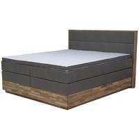 POSTEL BOXSPRING, šedá - šedá/černá, Konvenční, dřevo/kompozitní dřevo (185/120/215cm) - Esposa