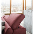 ECKSOFA inkl. Funktionen Hellrot Webstoff  - Hellrot/Silberfarben, Design, Textil/Metall (167/250cm) - Xora