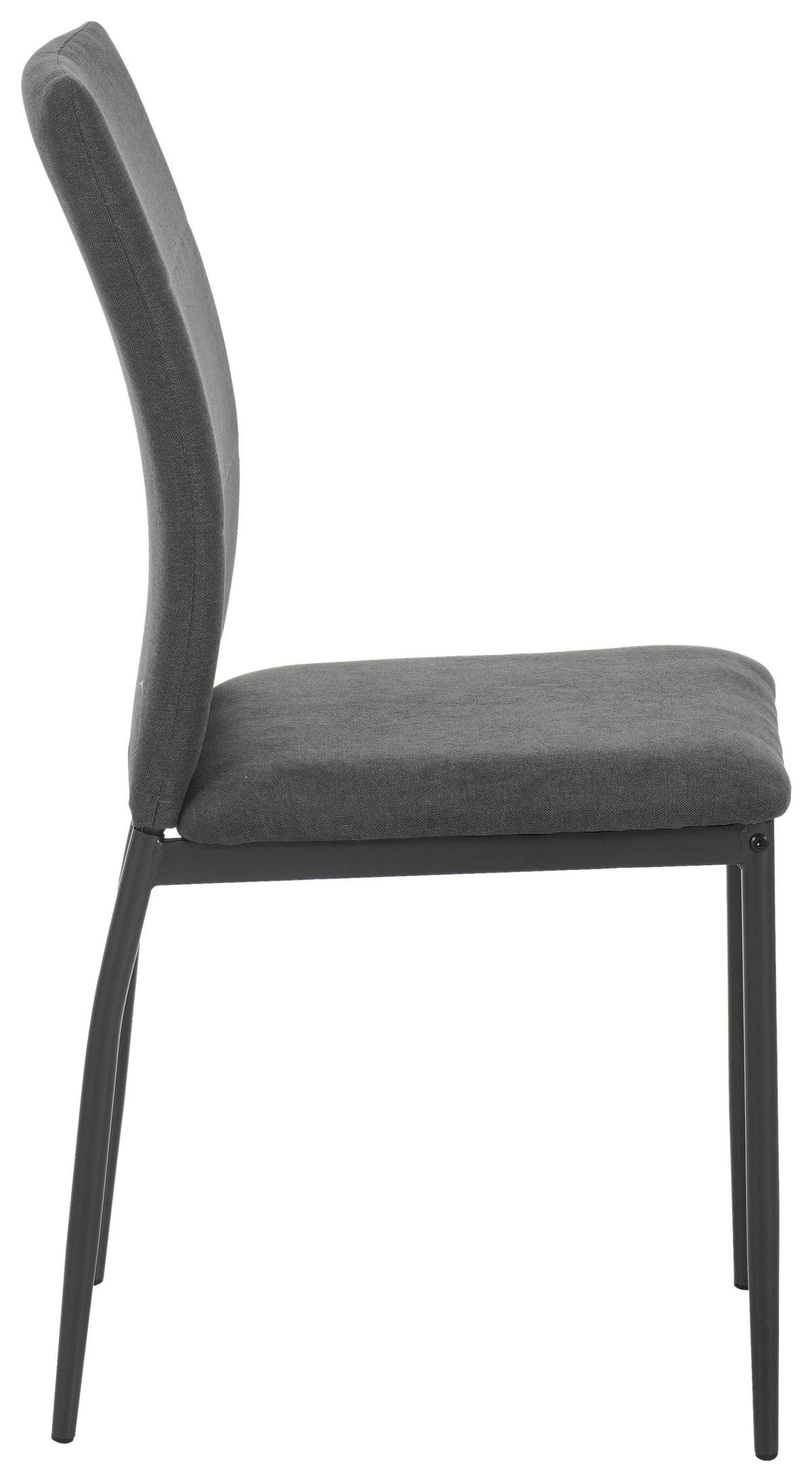 STUHL Mikrofaser Grau, Dunkelgrau  - Dunkelgrau/Grau, KONVENTIONELL, Textil/Metall (43/93/54cm) - MID.YOU