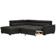 ECKSOFA  in Lederlook Anthrazit  230/263 cm  - Anthrazit/Schwarz, Design, Kunststoff/Textil (230/263cm) - Hom`in
