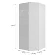 ECKKLEIDERSCHRANK 92/214/92 cm Weiß, Weiß Hochglanz  - Weiß Hochglanz/Weiß, Trend, Holzwerkstoff (92/214/92cm) - Carryhome