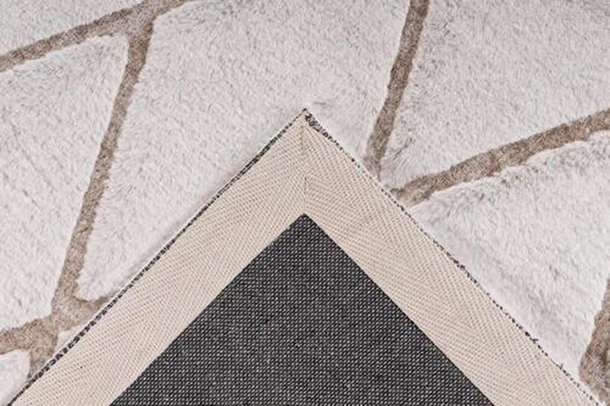 HOCHFLORTEPPICH 80/150 cm Weiß, Beige  - Beige/Weiß, Design, Textil (80/150cm) - Kayoom