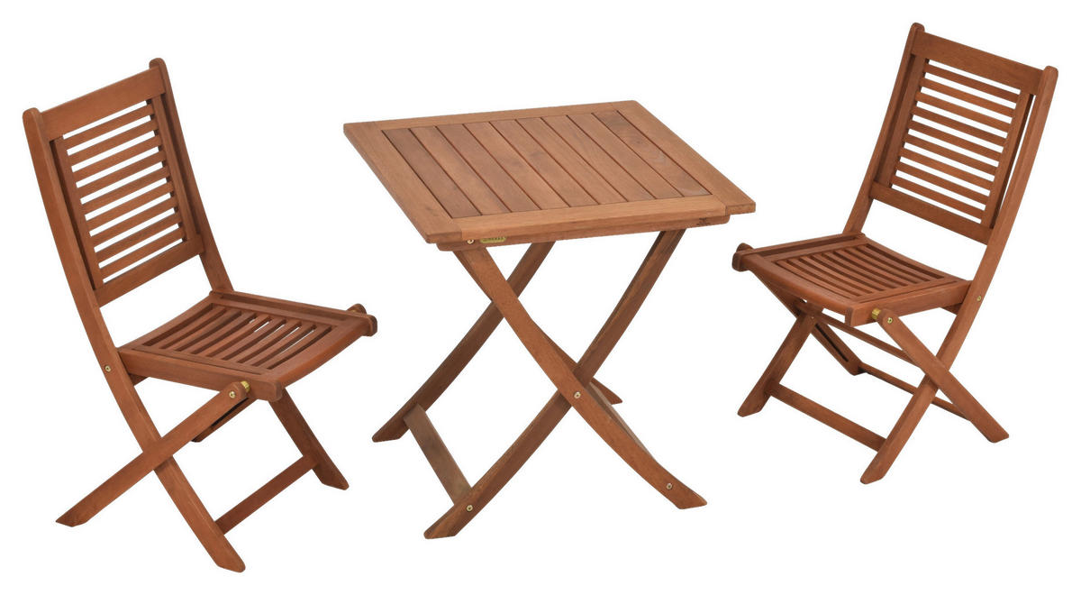 Gartenset Cordoba  3-teilig  - Naturfarben, MODERN, Holz - Gardenson