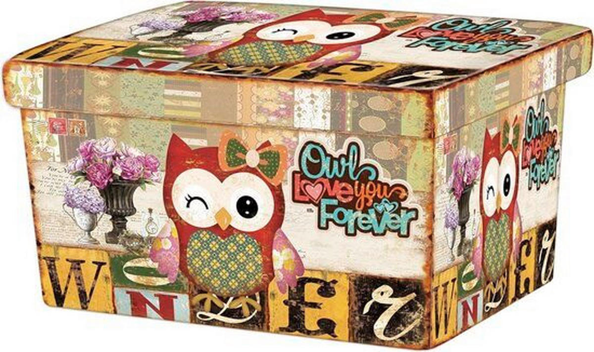 KUTIJA DEKORATIVNA   40/40/76 cm   - višebojno, Basics, tekstil (40/40/76cm)